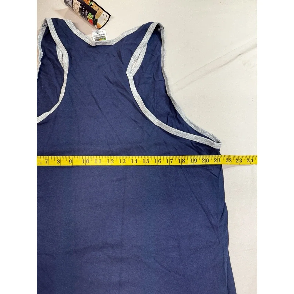 Vintage Fruit Of The Loom Blank Tank M Navy/Red Made In USA 90s NWT Lot Of 2